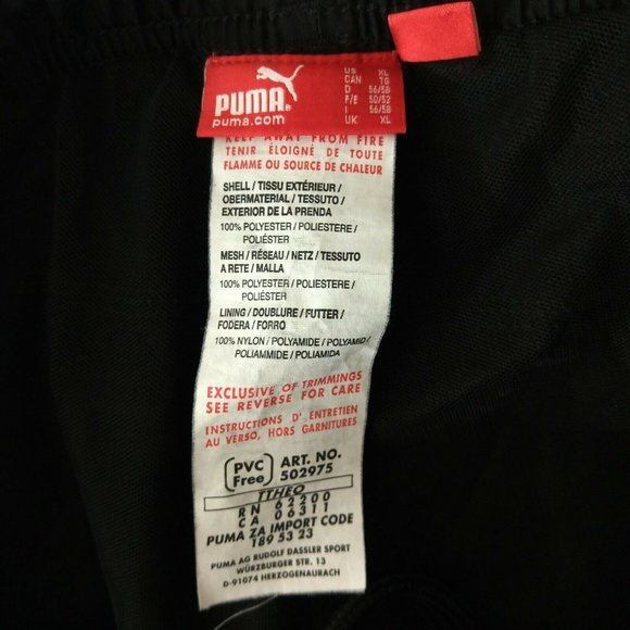 Puma Women's Drawstring Open Hems Ankle Zip Track Pants Black Size XL (33") - Picture 6 of 9